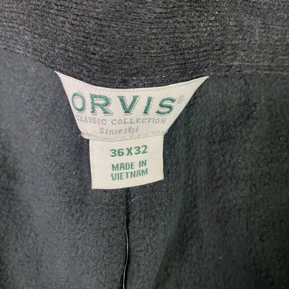 Orvis Fleece Lined Water Repellent Pants Mens 36 x 32 Black 1525902 Tech Stretch - Picture 9 of 16